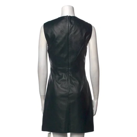 Maje Women's Navy and Green Dress - Picture 3 of 4